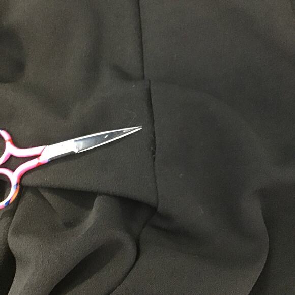 LULU'S SZ S Catch Me Sparkling Black Rhinestone Side Slit Wide-Leg Pants NEW B44 - Picture 8 of 8